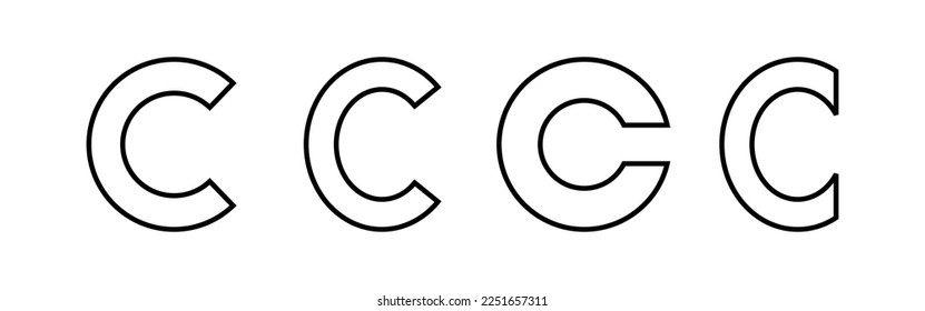 Copyright icon vector for web and mobile app. copyright sign and symbol