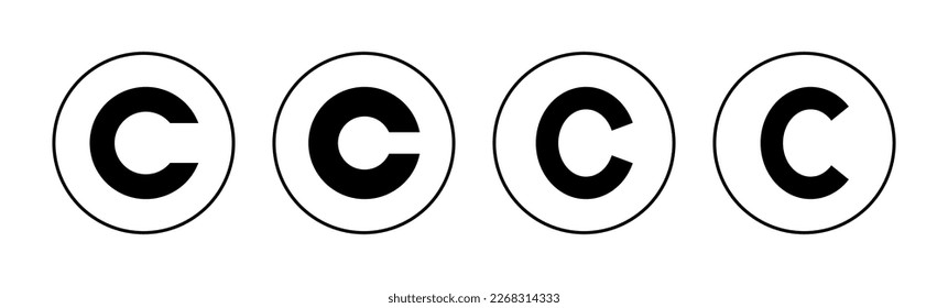 Copyright icon vector for web and mobile app. copyright sign and symbol