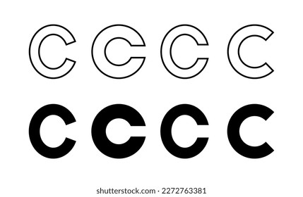 Copyright icon vector for web and mobile app. copyright sign and symbol