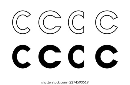 Copyright icon vector for web and mobile app. copyright sign and symbol