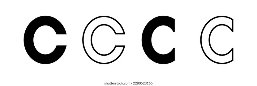 Copyright icon vector for web and mobile app. copyright sign and symbol