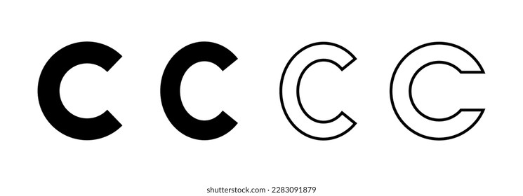 Copyright icon vector for web and mobile app. copyright sign and symbol