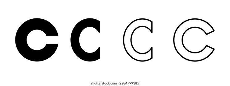 Copyright icon vector for web and mobile app. copyright sign and symbol
