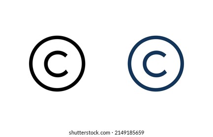 Copyright icon for web and mobile