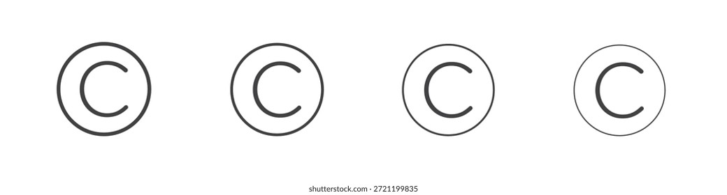 Iconos de Derechos de autor para gráficos y Diseños web.