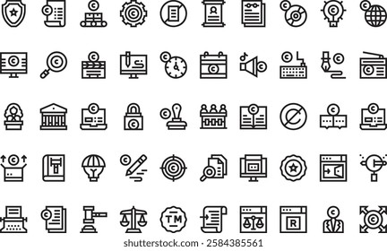 Copyright icons High-Quality Vector Icons Collection with Editable Stroke. Ideal for Professional and Creative Projects.