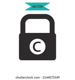 Copyright icons  symbol vector elements for infographic web