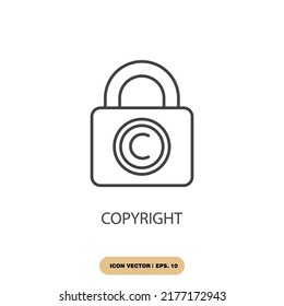 copyright icons  symbol vector elements for infographic web