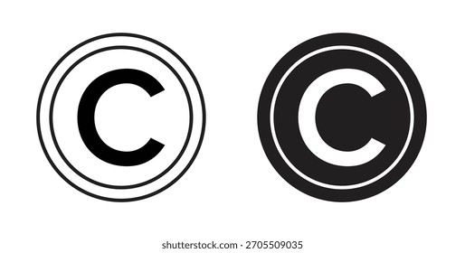 Iconos de Derechos de autor para el uso Diseño web, logotipo. Ilustración de símbolo.