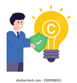 A copyright infringement flat illustrative vector 