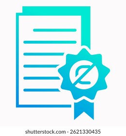 Elemento de icono de Infracción de derechos de autor para diseño