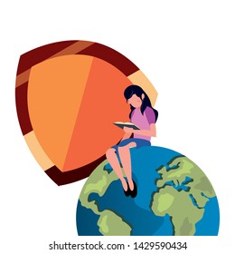 copyright of intellectual people icon vector ilustration