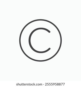 Copyright isolated icon. vector illustration.
