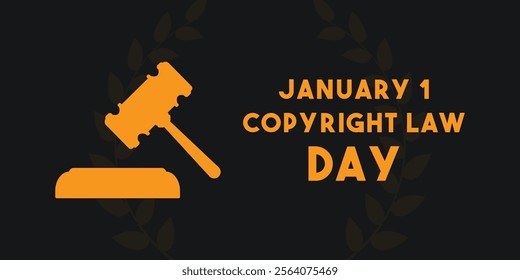 Copyright Law Day. January 1. Banner, card, background. Eps 10.