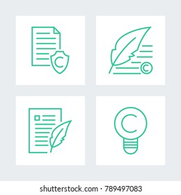 Copyright and legal rights vector concept