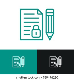 Copyright and legal rights vector pictogram
