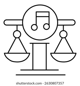 Ícone de Copyright e Licenciamento para design de ícone de vetor de Lei de Entretenimento