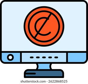Línea de Derechos de autor Vector Icon Design
