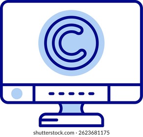 Copyright Line vector Icon Design