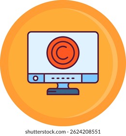 Copyright Line vector Icon Design