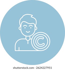 Copyright Line vector Icon Design