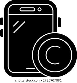 Copyright Line, Vektordesign des Symbols