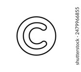 Copyright Mark Icon Ideal for Digital Rights Management