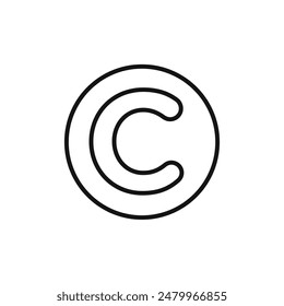 Copyright Mark Icon Ideal for Digital Rights Management