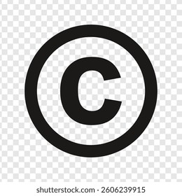 copyright mark sign vector design illustration