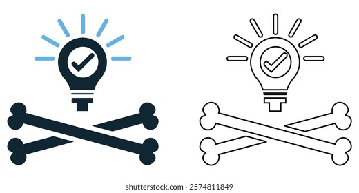 copyright piracy icon vector, pirated content, warning signs, digital theft, skulls, and locked files pictogram symbol ui and ux design, glyphs and stroke line