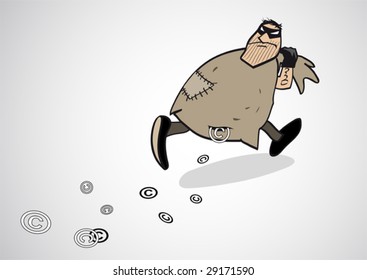 Copyright pirate, illustration