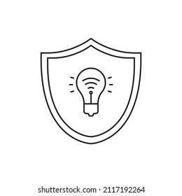 Icono de protección de derechos de autor ilustración vectorial