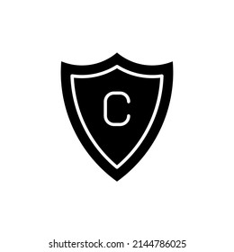 Icono de Protección de derechos de autor en vector. logotipo