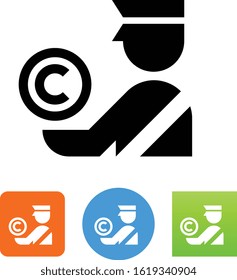 Copyright Protection Intellectual Property Theft Icon