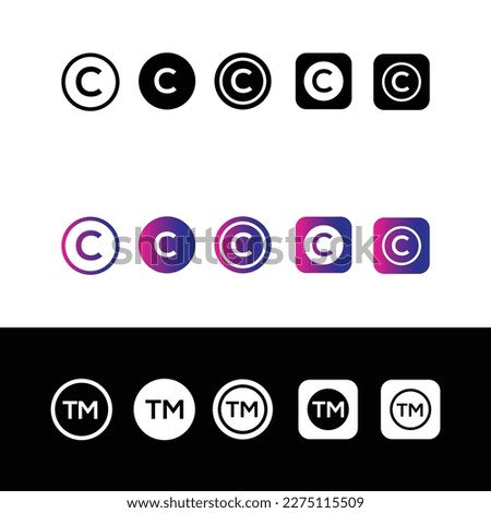 Copyright, Copyright Protection, Copyright Symbol, Copyrighted Material vector icon.
