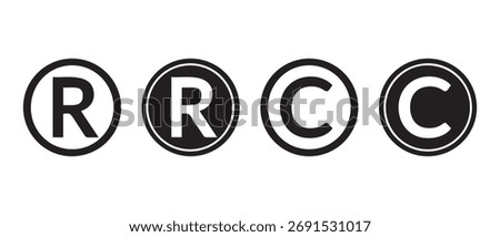 copyright and registered symbol or copyright and registered sign.