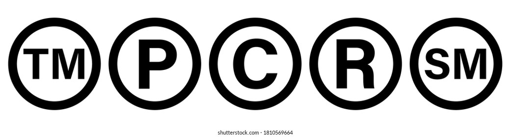 Copyright And Registered Trademark Icon, service mark