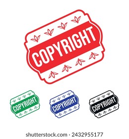 Copyright Rubber stamp Design vector, illustration
