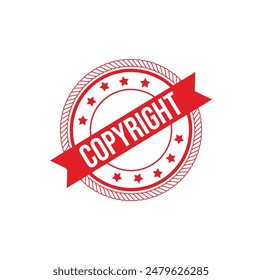 copyright Rubber stamp design. VECTOR ILLUSTRATION.