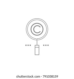 copyright search icon. Web element. Premium quality graphic design. Signs symbols collection, simple icon for websites, web design, mobile app, info graphics on white background