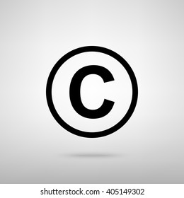 Copyright sign. Vector illustration