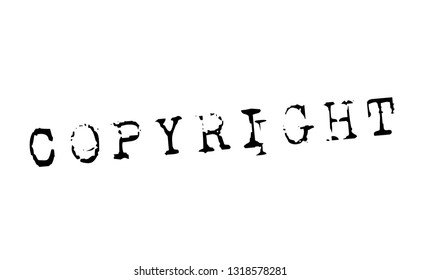 copyright stamp on white background. Sign, label, sticker.
