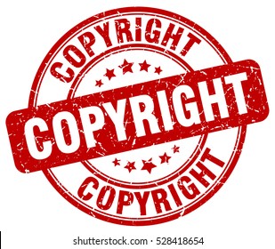 Copyright Stamp Red Round Grunge Vintage Stock Vector (Royalty Free ...