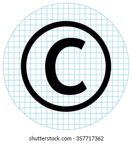 Copyright symbol  - black vector icon