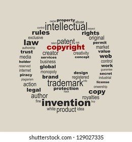 Copyright symbol concept