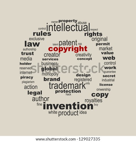 Copyright symbol concept