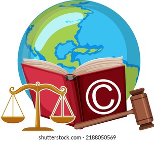 Copyright symbol concept vector illustration
