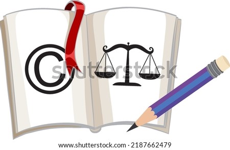 Copyright symbol concept vector illustration