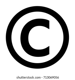 Copyright Symbol Flat Design On White Stock Vector (Royalty Free ...