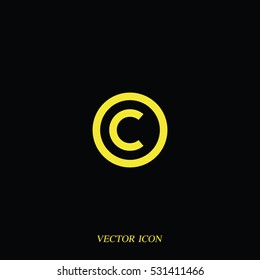 Copyright symbol icon.
